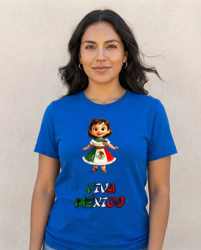 Playera Viva Mexico Adelita 15 De Septiembre Mujer Vestido