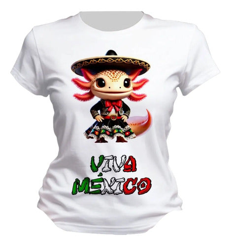 Playera 15 De Septiembre Ajolote Mexicano Mariachi Unisex