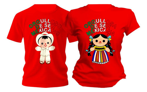 Duo De Playera Veracruzando Lele Muñeca Mexicana Duo