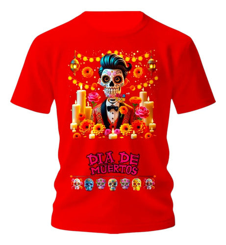 Playera Catrin Y Catrina Dia De Muertos Mexicanos Catrin