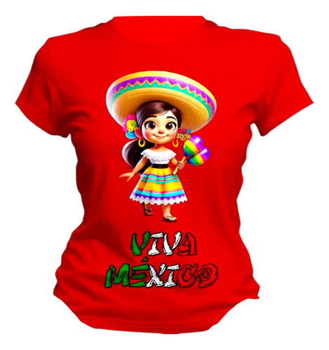 Playera Niño Niña 15 De Septiembre Personaliza Jovencita