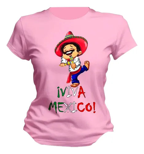 Playera Viva Mexico Fiestas Patrias Todas Las Tallas
