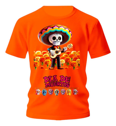 Playera Catrin Y Catrina Dia De Muertos Halloween Musico