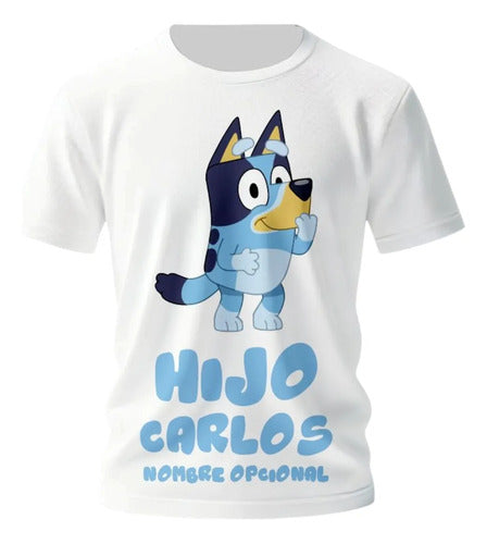 Playera Bluey Bingo Hijo Hija Personalizada Fiesta Para