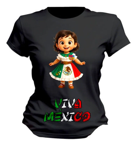 Playera Viva Mexico Adelita 15 De Septiembre Mujer Vestido