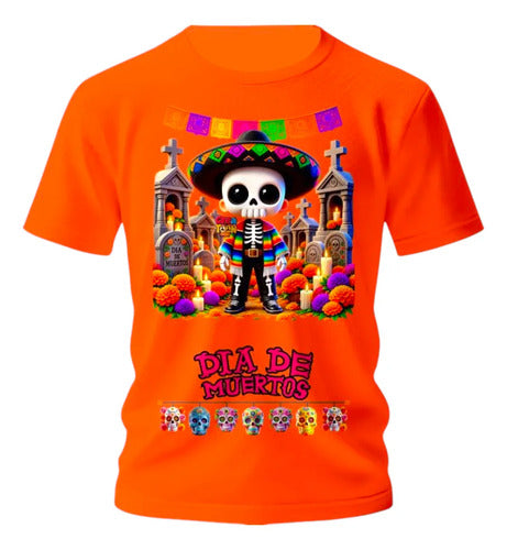 Playera Calaverita Dia De Muertos Halloween Personaliza