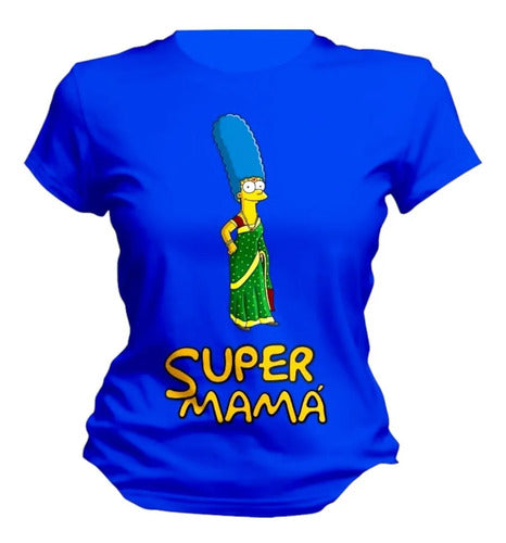 Playera Lisa Marge Simpson Super Mama Hija Personaliza