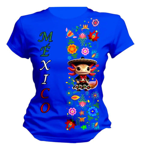 Playera Tradicional 15 De Septiembre Ajolote Lele Ajolota