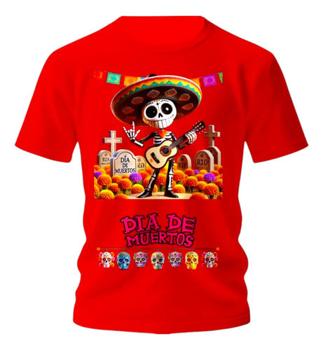 Playera Catrin Y Catrina Dia De Muertos Halloween Catrin