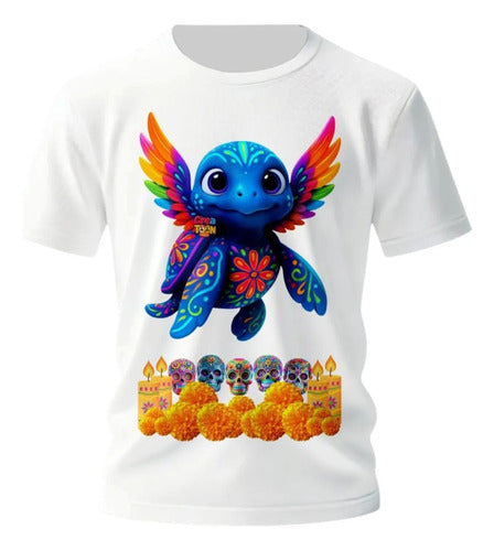 Playera Dia De Muertos Tortuga Alebrije Tortuga H