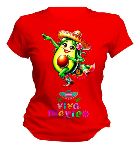 Playera 15 De Septiembre Taco Aguacate Mexico Fiestas