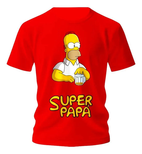 Playera Super Papa Simpson Papa Abuelo Personaliza