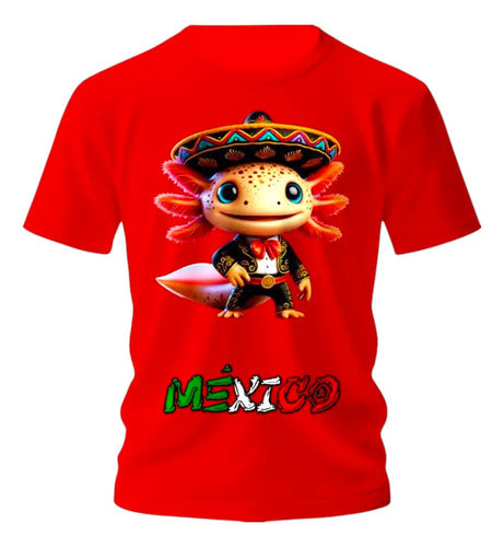 Playera Ajolote Mariachi Fiesta Patrias 15 De Septiembre