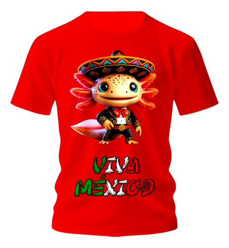 Playera 15 De Septiembre Ajolote Mexicano Mariachi Unisex